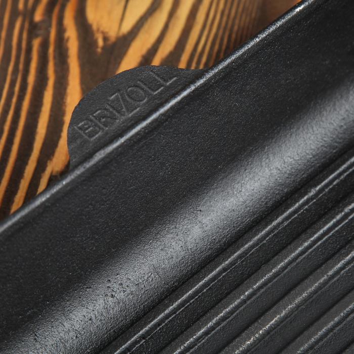 Сковорода чугунная квадратная гриль ТМ "BRIZOLL" 280х280х50 мм с ручкой "Optima-Black"