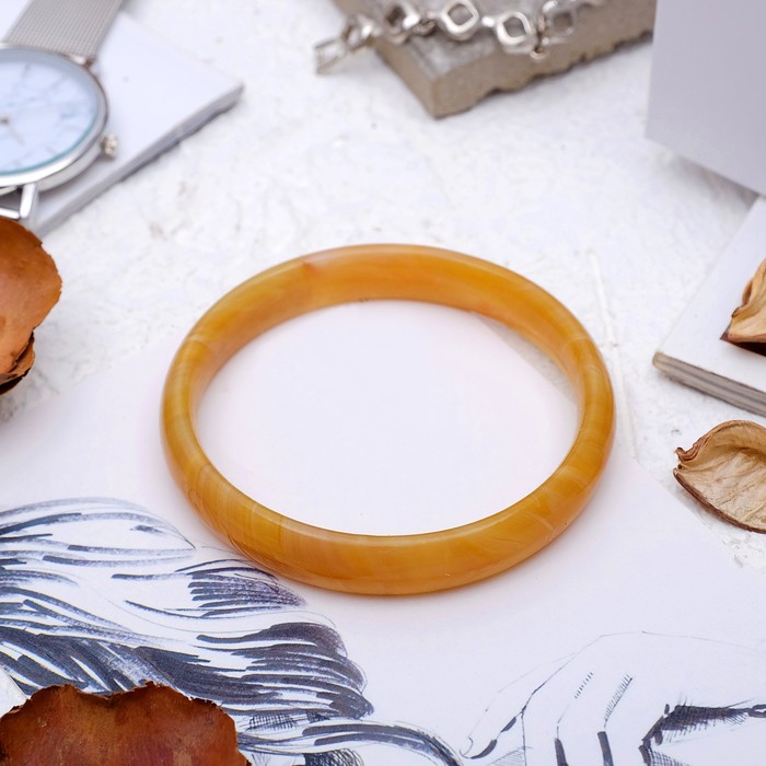 Браслет-кольцо, d=6мм "Агат" под яшму песочную