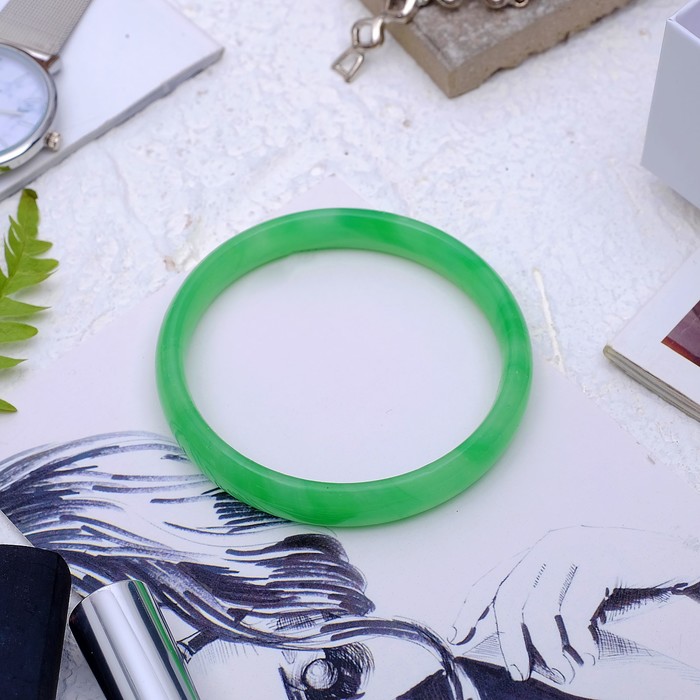 Браслет-кольцо, d=6мм "Агат" под нефрит