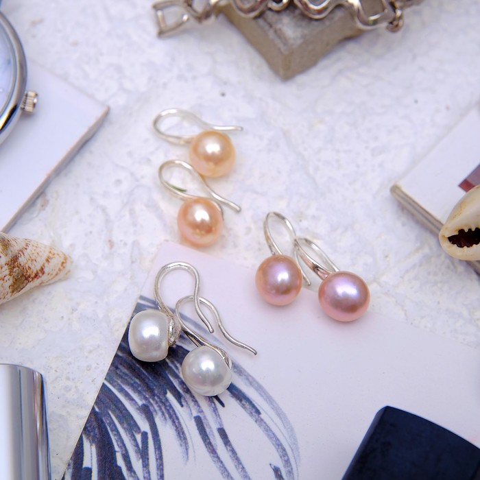 Серьги "Жемчуг речной" бусинки, цвет МИКС