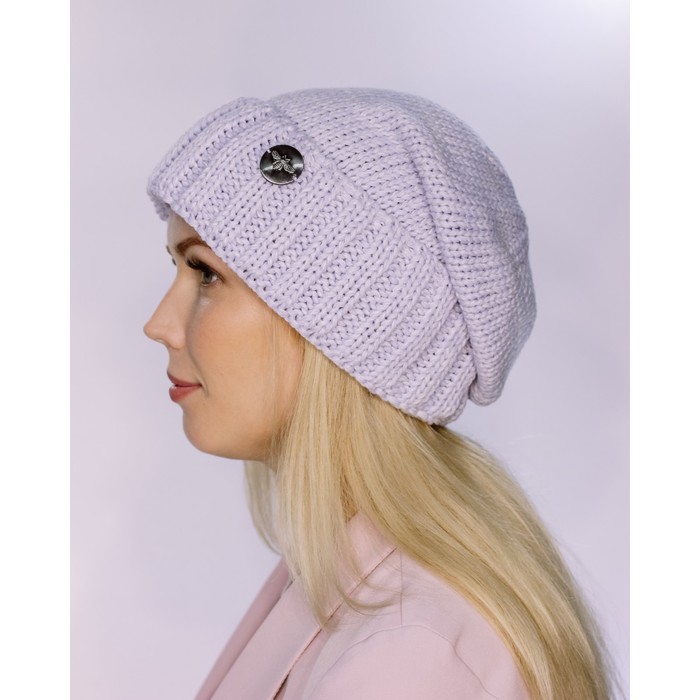 Шапка женская демисезонная "ЭММА 2" 826241 цвет голубой, р-р 56-58