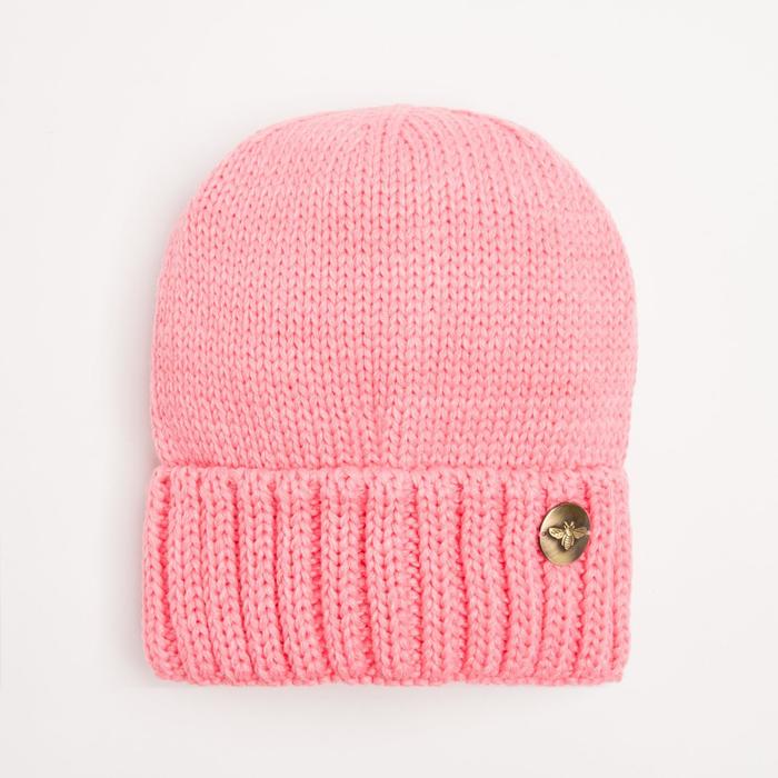 Шапка женская демисезонная "ЭММА 2" 826260 цвет светло-розовый, р-р 56-58