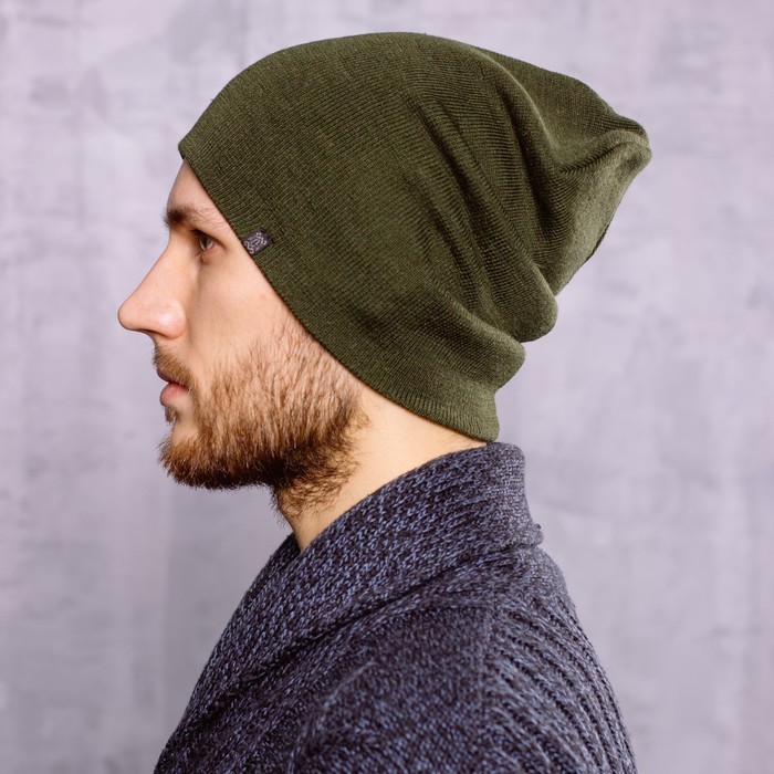 Шапка мужская демисезонная "ФЛАЕР М" 830120 цвет хаки, р-р 56-58