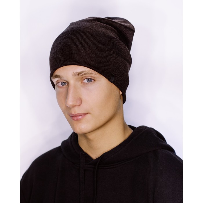 Шапка мужская демисезонная "ФЛАЕР М" 830124 цвет шоколад, р-р 56-58