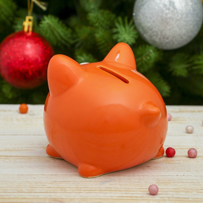 Копилка керамика "Весёлая хрюшка" 9х11х9 см