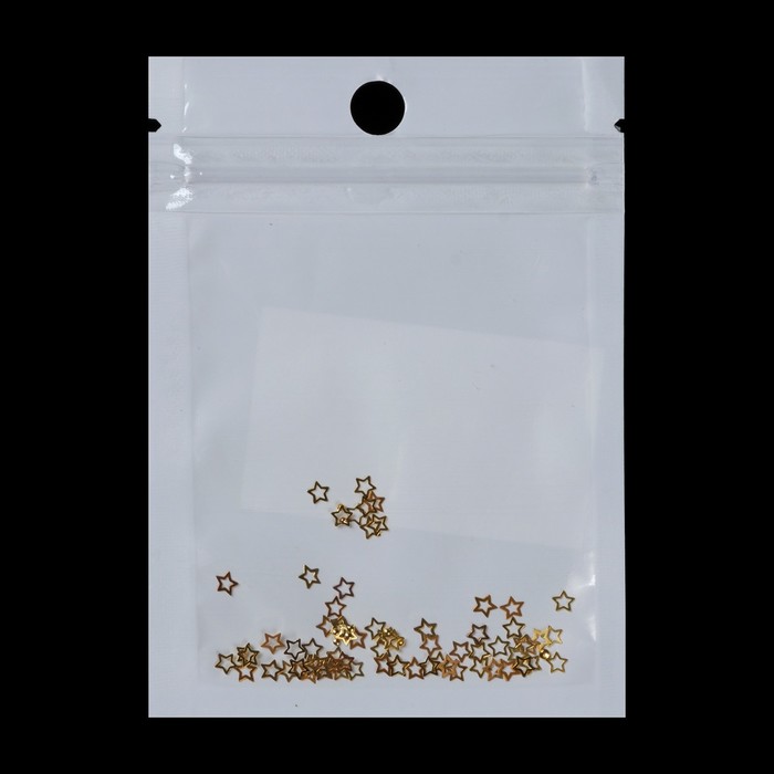Декоративный элемент для ногтей «Звезда», 0,5x0,6см, 100шт, цвет золотой