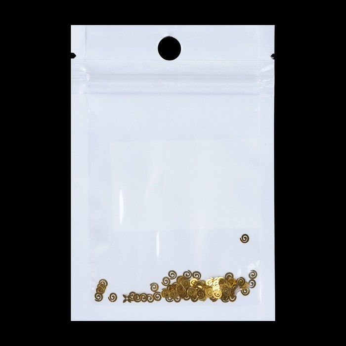 Декоративный элемент для ногтей «Завиток», 0,3x0,3см, 100шт, цвет золотой