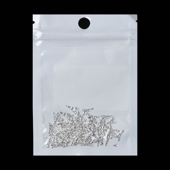 Декоративный элемент для ногтей «Башня», 0,8x0,5см, 100шт, цвет серебристый