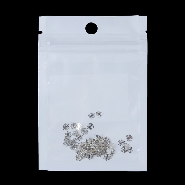 Декоративный элемент для ногтей «Вензель», 0,5x0,4см, 100шт, цвет серебристый