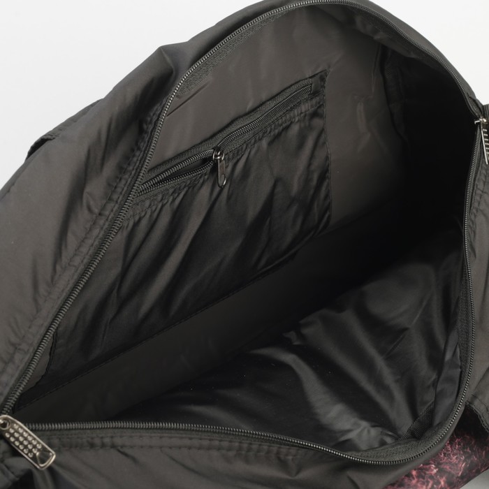 Сумка спортивная "Ёжик", отдел на молнии, наружный карман, регулируемый ремень, цвет чёрный