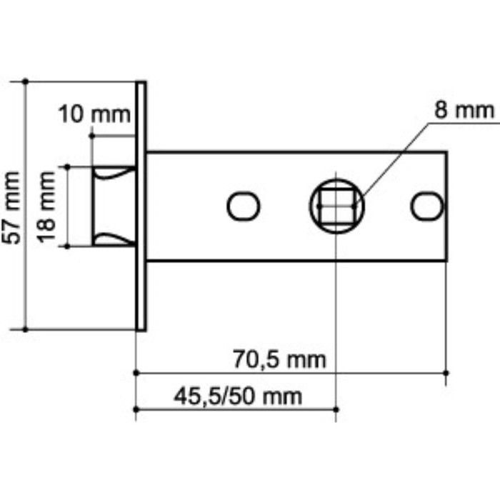 Задвижка врезная Armadillo LH 120-45-25 GP, цвет золото