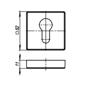

Накладка Armadillo CYLINDER ET USQ CP-8, цвет хром, 2 шт.
