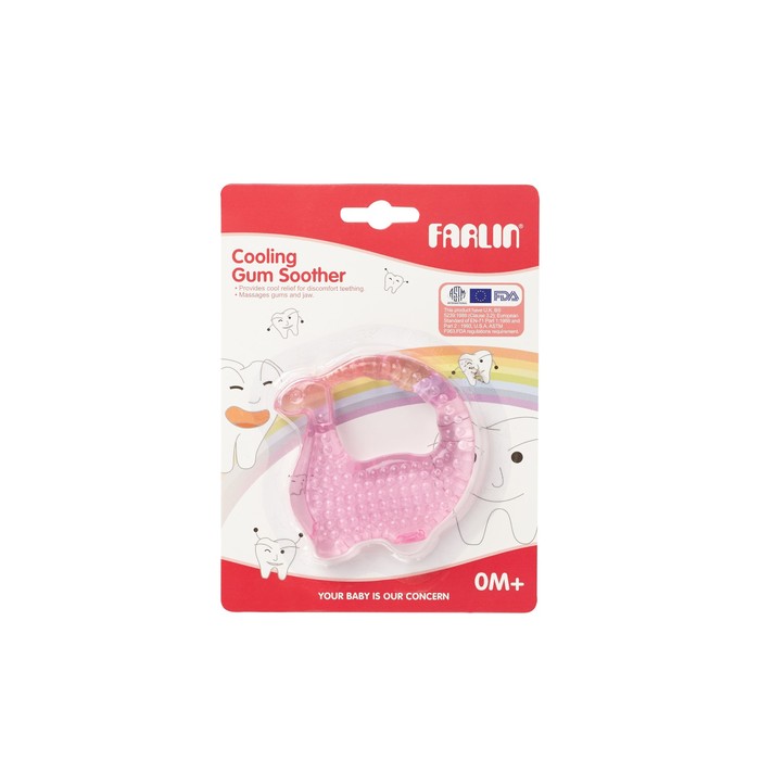 Охлаждающий прорезыватель для зубов, розовый