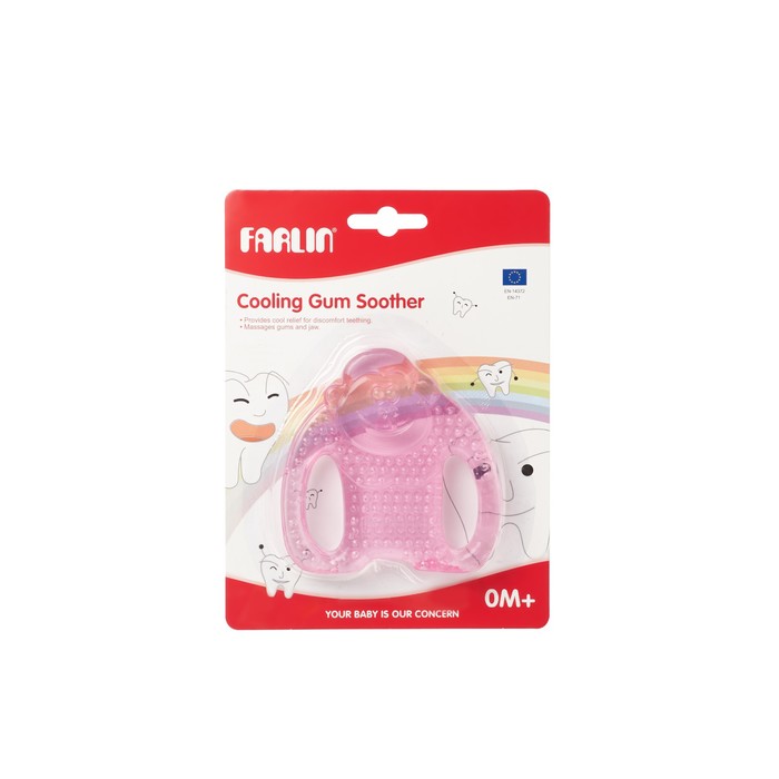 Охлаждающий прорезыватель для зубов, розовый