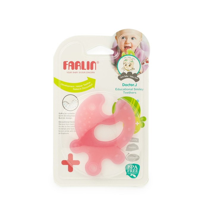 Прорезыватель "Головоломка", розовый