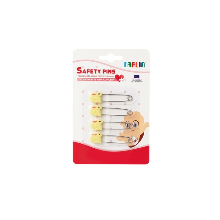 Безопасные булавки, 4 шт., жёлтые