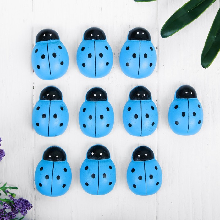 Набор магнитов "Божья коровка", 10 шт., разноцветный МИКС