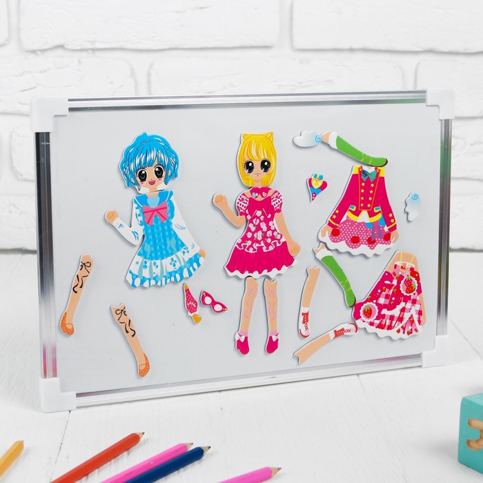 Набор развивающих магнитов "Переодень девочку "Милашка"