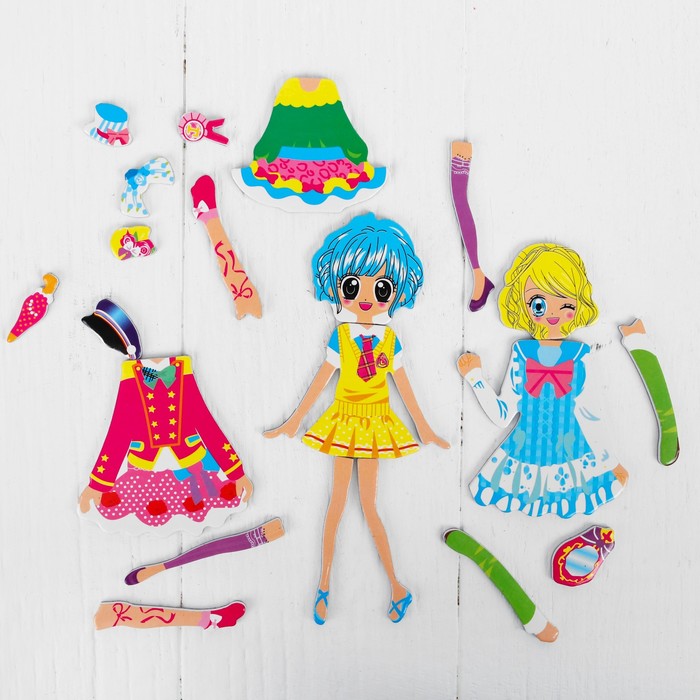 Набор развивающих магнитов "Переодень девочку "Милашка"