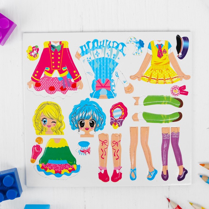 Набор развивающих магнитов "Переодень девочку "Милашка"