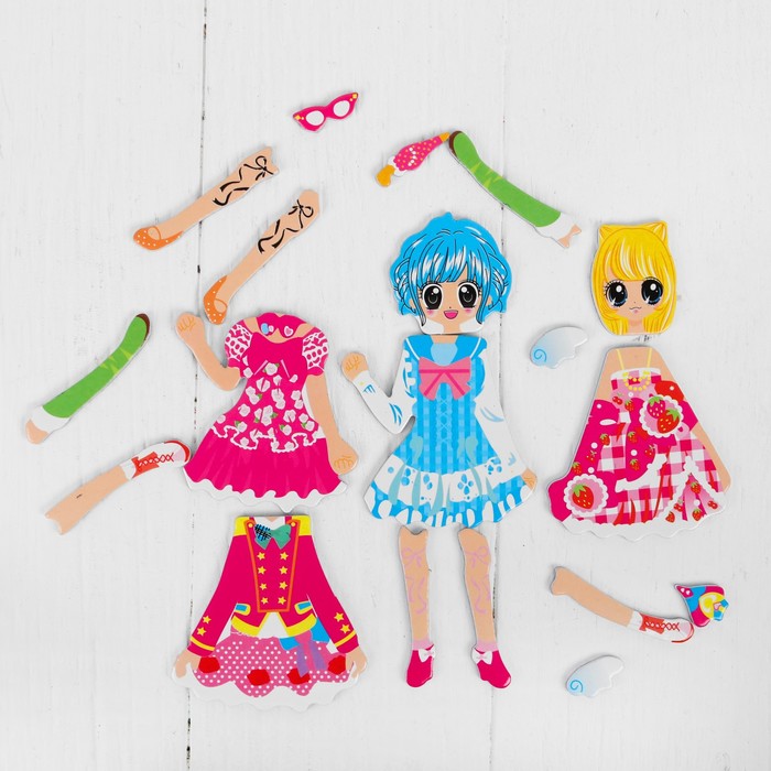 Набор развивающих магнитов "Переодень девочку "Принцесса"