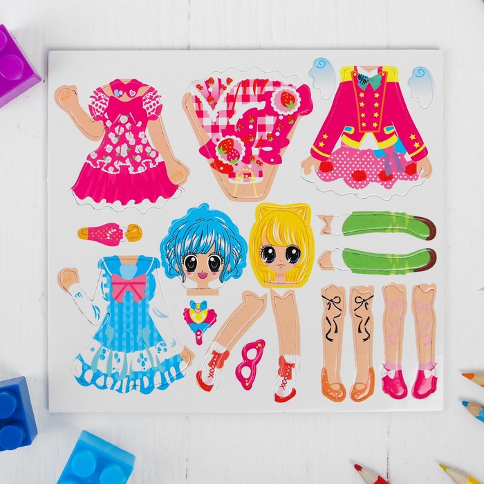 Набор развивающих магнитов "Переодень девочку "Принцесса"