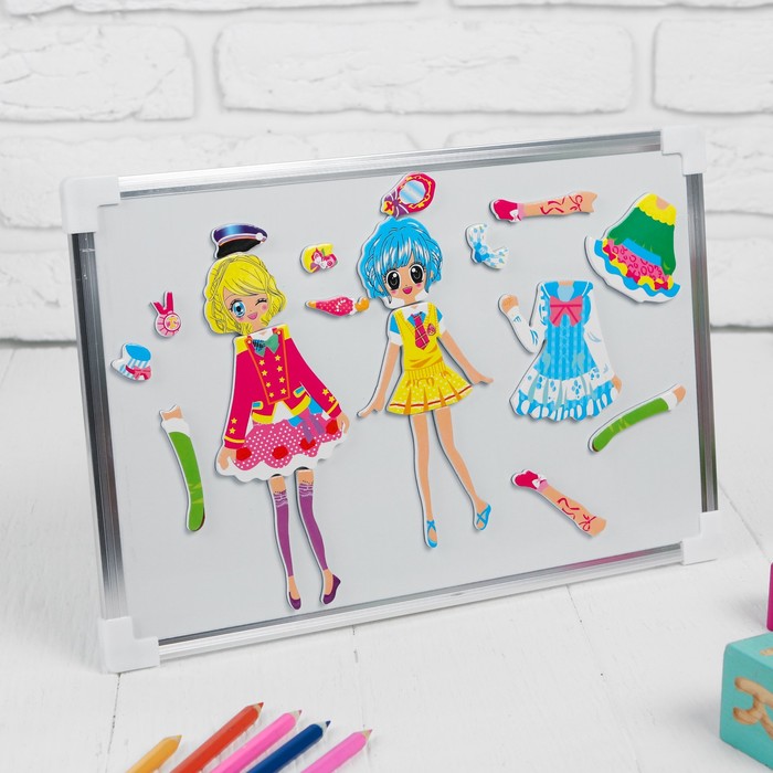 Набор развивающих магнитов "Переодень девочку "Подружка"