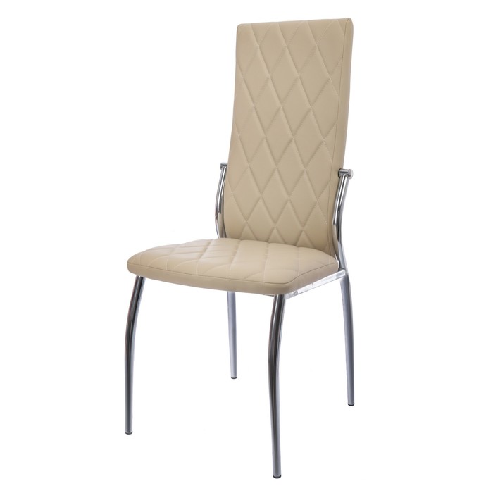Стул "Бьянко" цвет обивки кремовый, каркас хром
