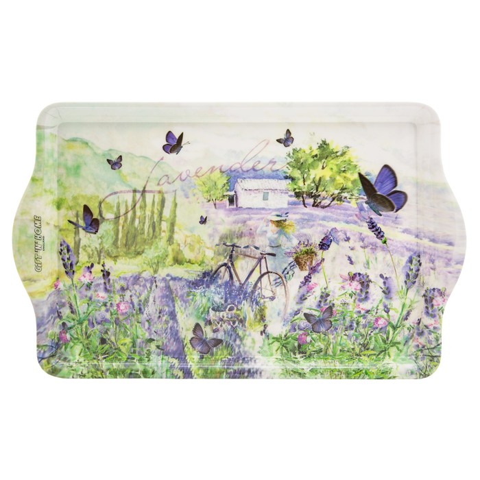 Поднос сервировочный 39 х 24 см "Лавандовый велик"