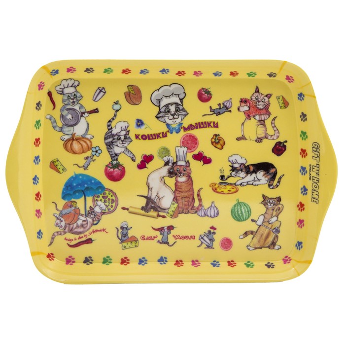 Поднос сервировочный 21 х 14 см "Кошки-Мышки"