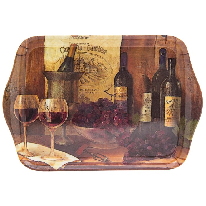 Поднос сервировочный 21 х 14 см "Винтажные вина"