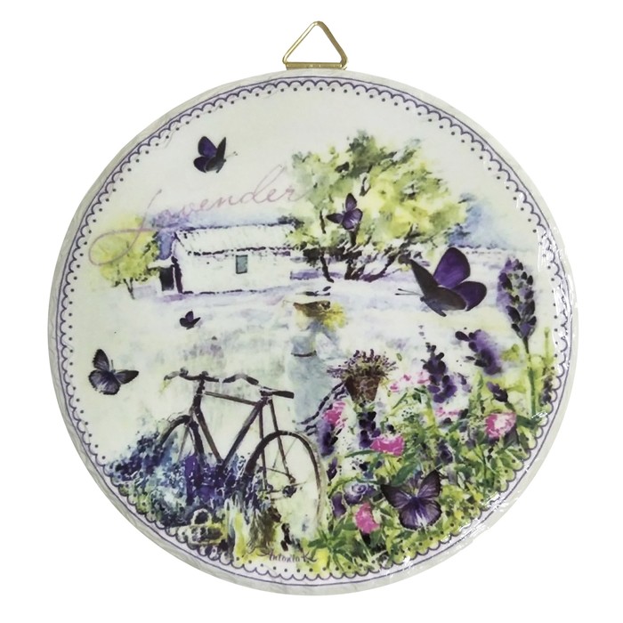 Подставка под горячее 18 х 18 см Lavender B, с настенным подвесом