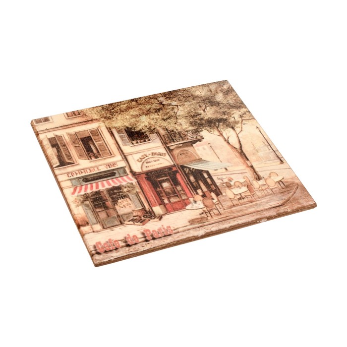 Подставка под горячее сувенирная 15 x 15 см "Кафе"