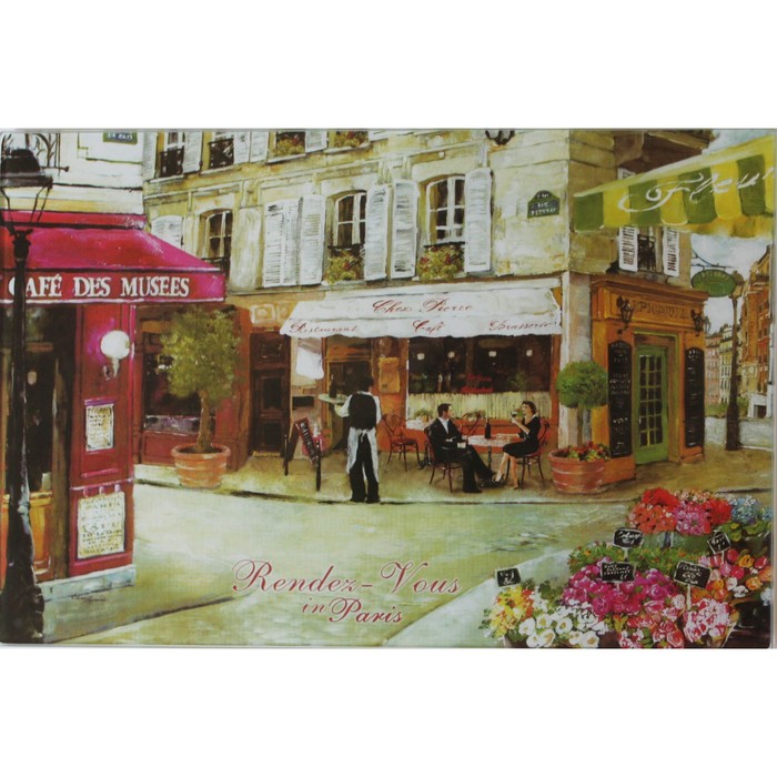 Стеклянная доска 20 х 30 см "Свидание в Париже"