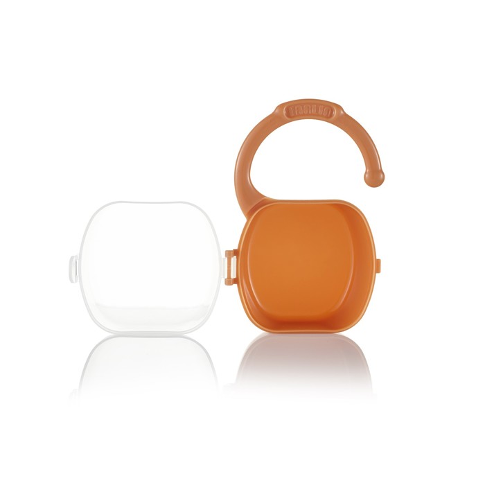 Пластиковый футляр для хранения пустышки, коричневый