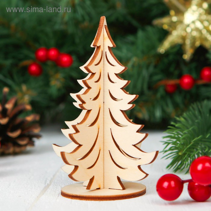 Ёлочка настольная сборная, 7,5 × 10 см