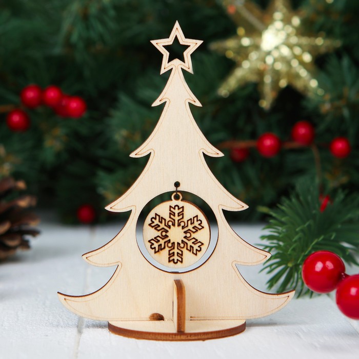 Ёлочка настольная сборная, 8,5 × 11 см