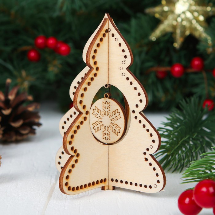 Ёлочка настольная сборная, 9 × 11.5 см