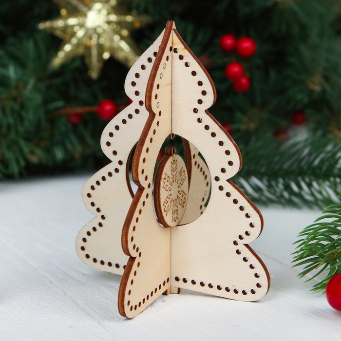 Ёлочка настольная сборная, 9 × 11.5 см