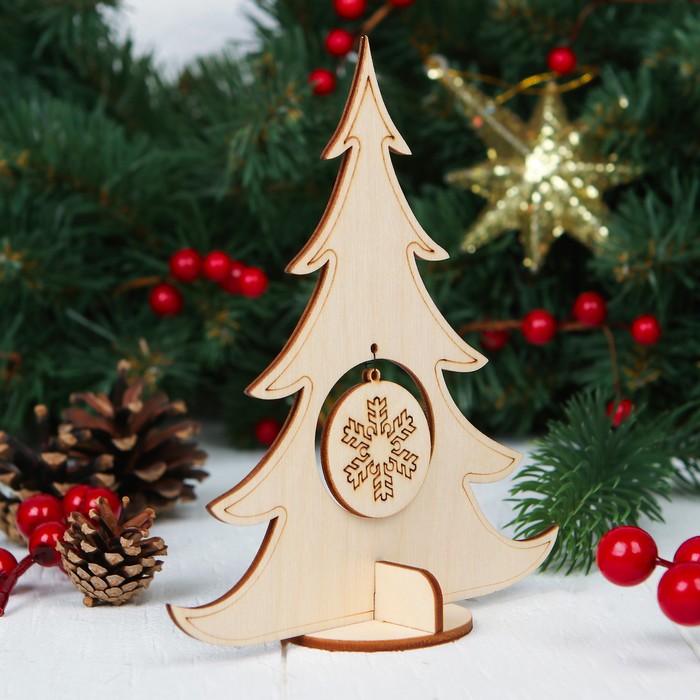 Ёлочка настольная сборная, 13 × 15 см