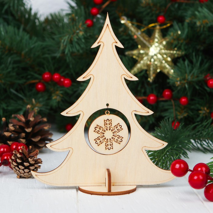 Ёлочка настольная сборная, 13 × 15 см