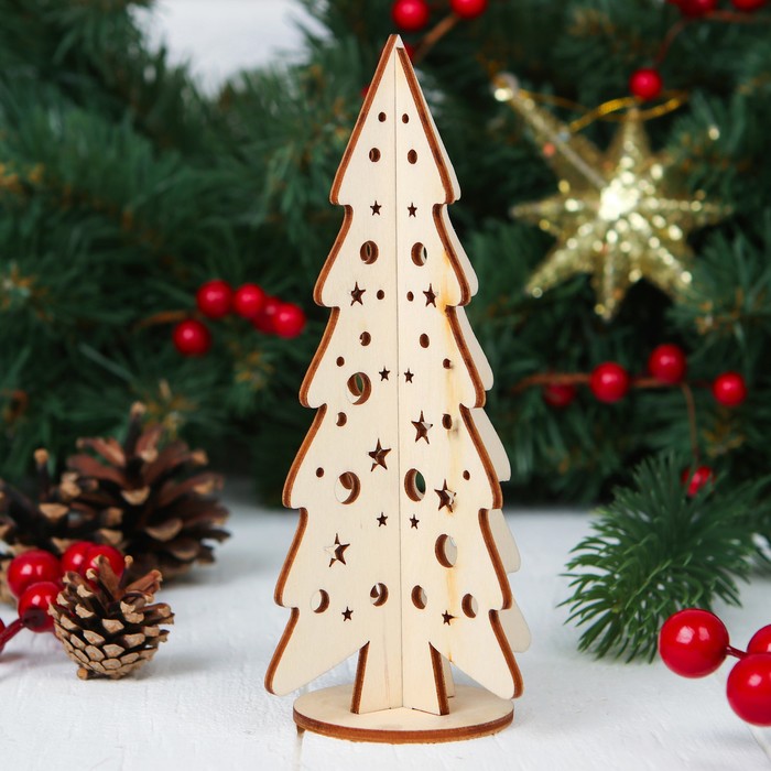 Ёлочка настольная сборная, 7,5 × 15 см