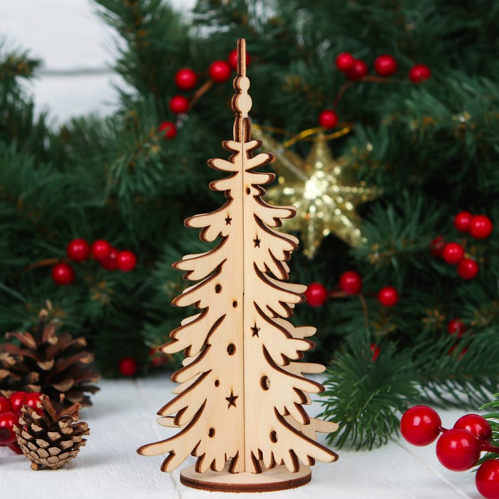 Ёлочка настольная сборная, 10 × 17 см