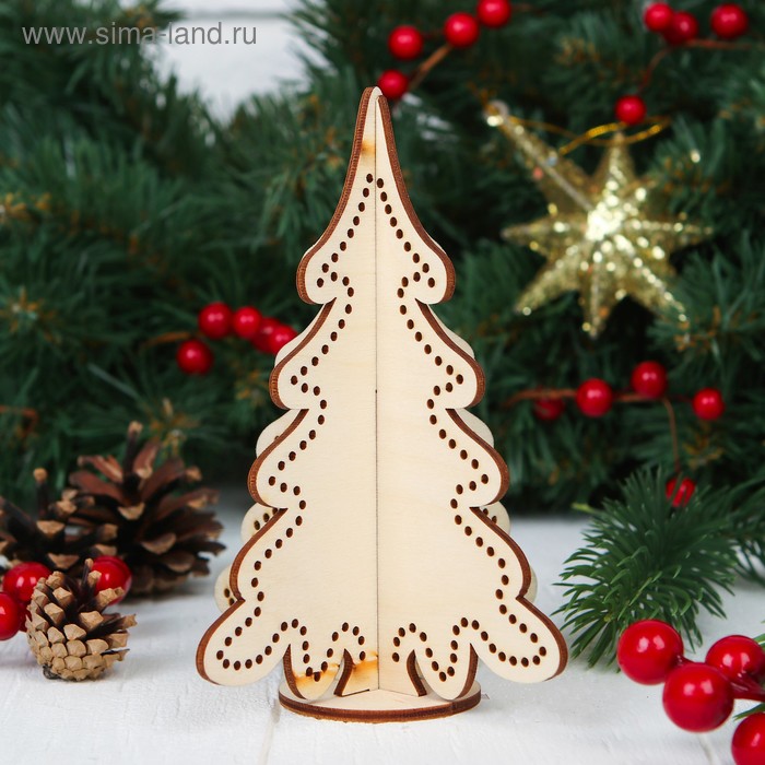 Ёлочка настольная сборная, 12 × 15 см