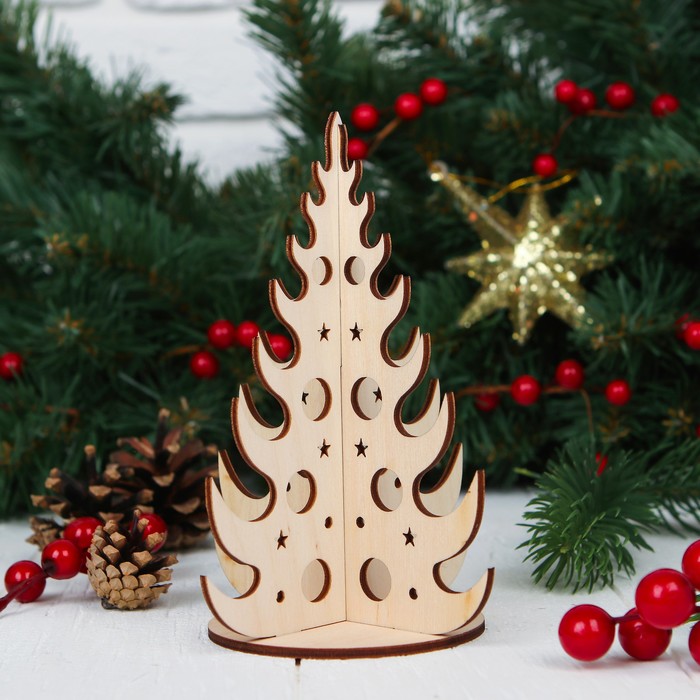 Ёлочка настольная сборная, 11 × 15 см