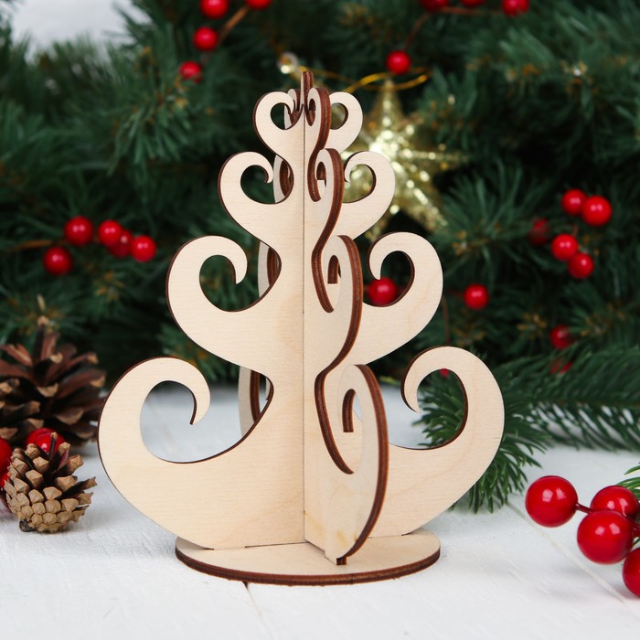 Ёлочка настольная сборная, 13 × 15 см