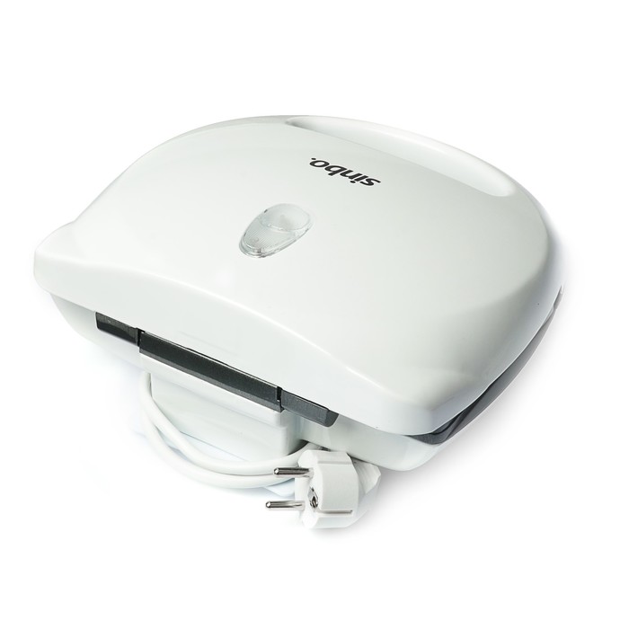 Сэндвичница Sinbo SSM 2546, 750 Вт, антипригарное покрытие, белая