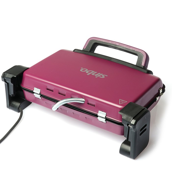 Электрогриль Sinbo SSM 2539, 2000 Вт, антипригарное покрытие, красный/черный