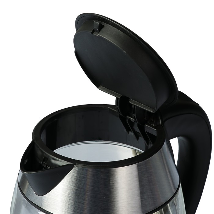 Чайник электрический Sinbo SK 7379, 1.7 л, 2200 Вт, стекло, черный