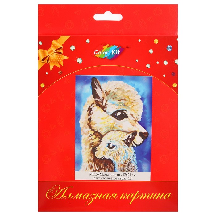 Алмазная картина "Мама и дитя" 17*21 см